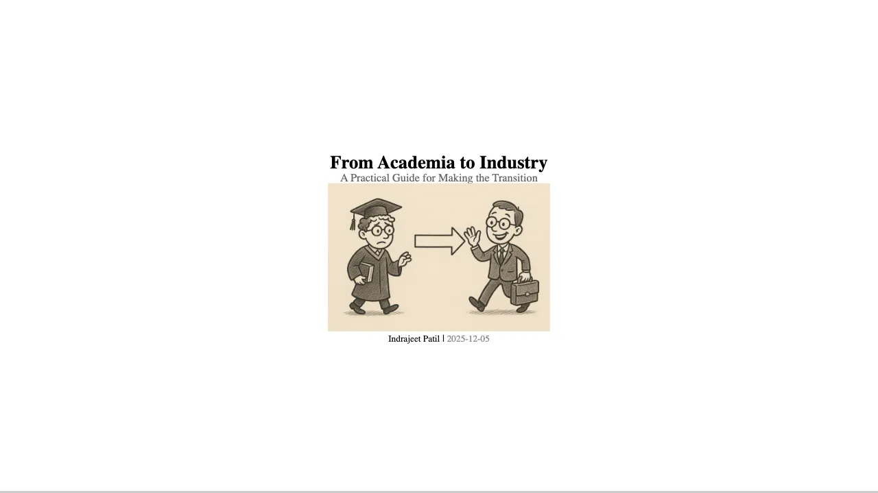 Preview of From Academia to Industry