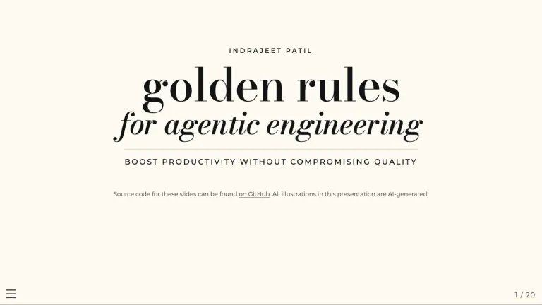 Preview of Golden Rules for Agentic Engineering