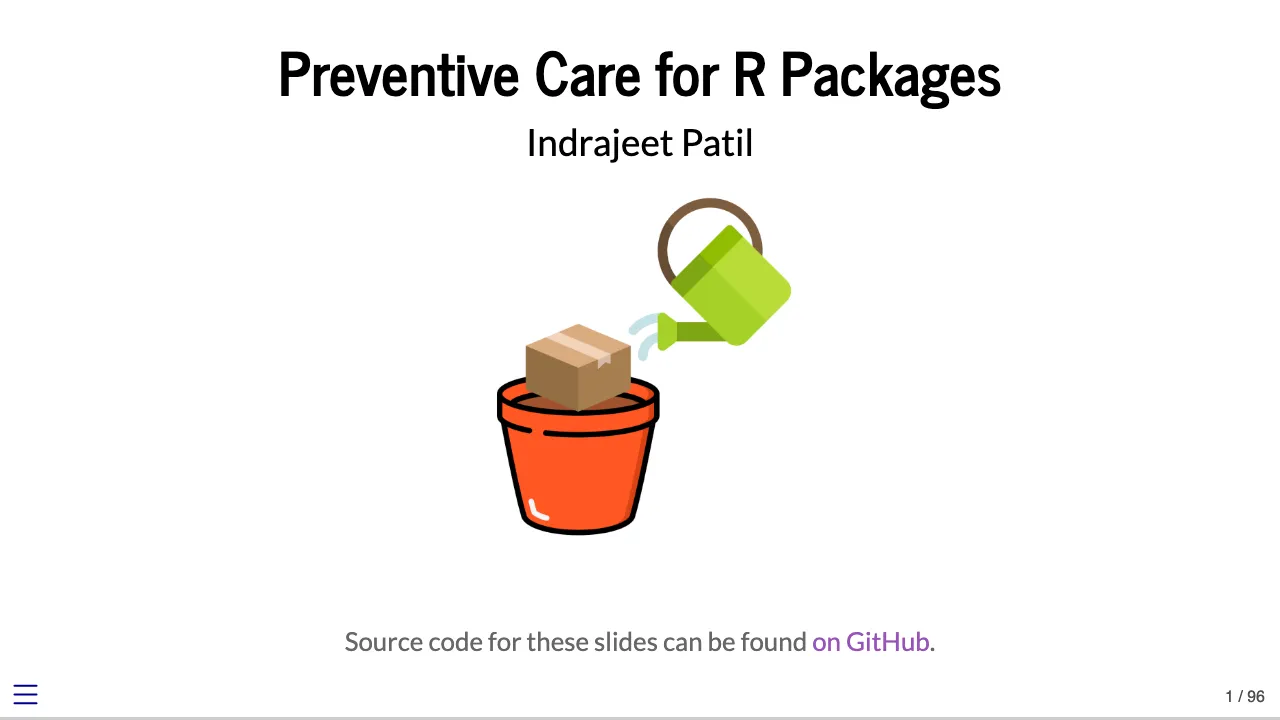 Preview of Preventive R Package Care